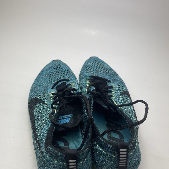 Nike Flyknit Racer Men’s Size 4.5 Blue Lagoon Knit Athletic Shoes - Picture 9 of 10